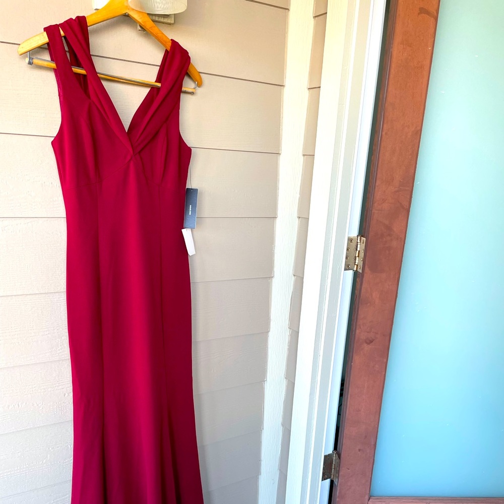 Lulus red wine maxi gown